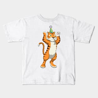 Tiger with Party hat Party Kids T-Shirt